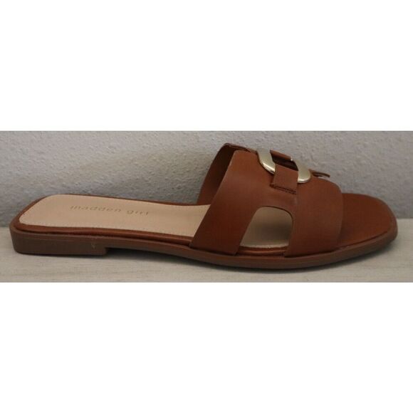 Madden Girl ELLI05J1 Women's Sz 8.5M Tan Paris Elliot Slide Sandals SIB - Picture 8 of 9